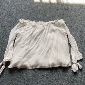 White off the shoulder shirt